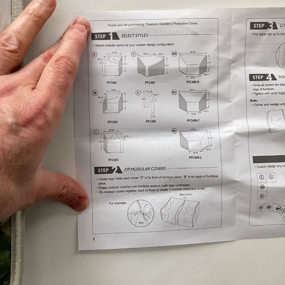 Treasure Garden Deep Seating Modular w/Elastic Outdoor Protective Cover NEW - Picture 12 of 17